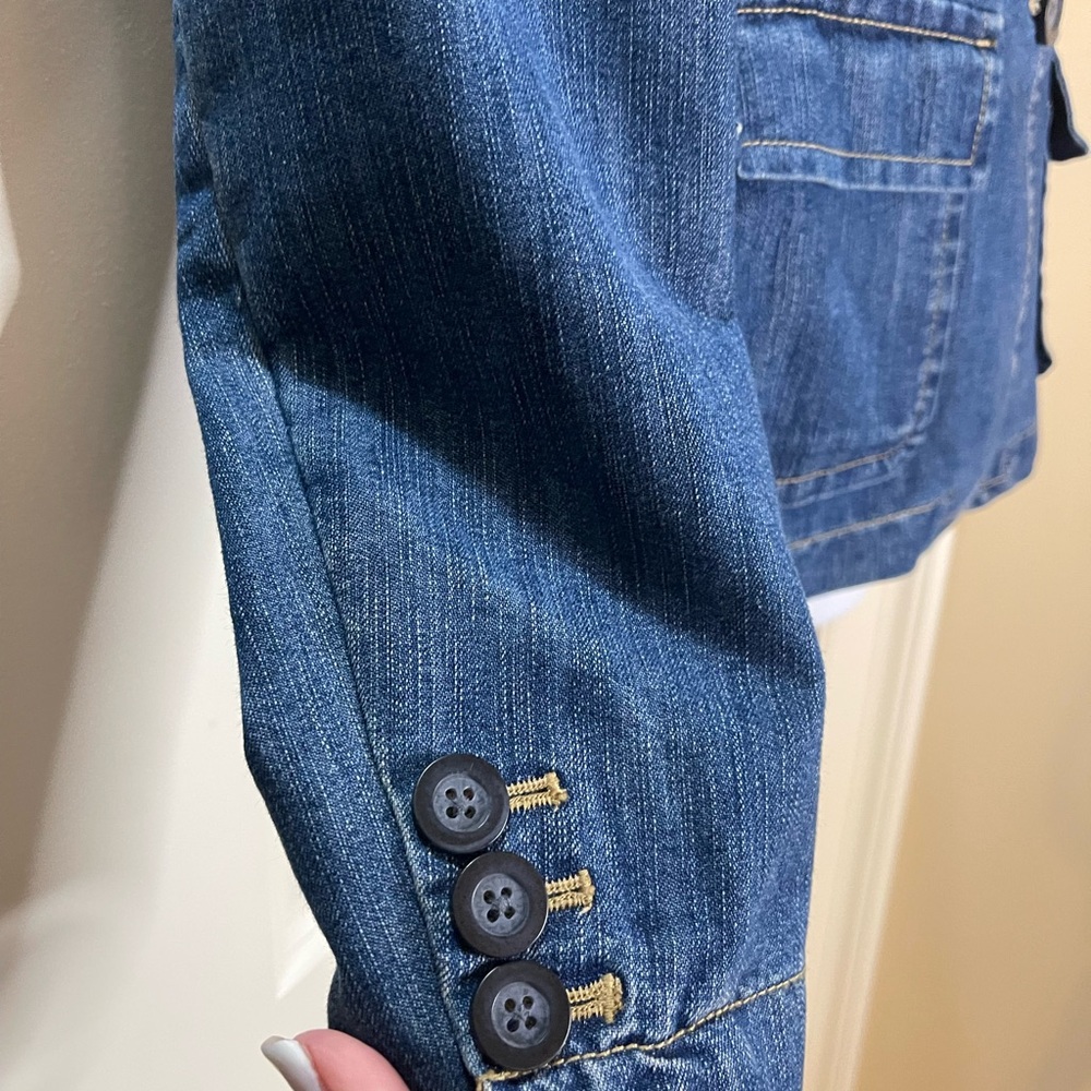 Cherokee Vintage 90’s Denim Jacket Blazer with Pockets Size M - Picture 3 of 8